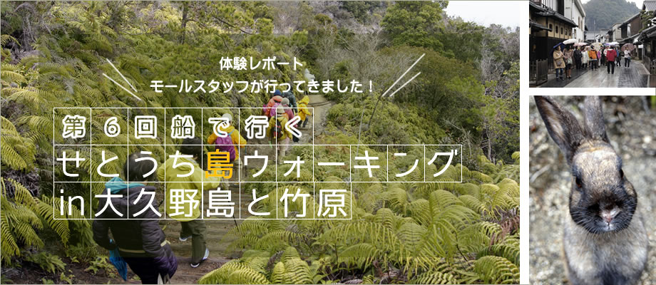 体験レポート　モールスタッフが行ってきました！　第６回　せとうち島ウォーキング 大久野島と竹原町並み保存地区を歩こう！